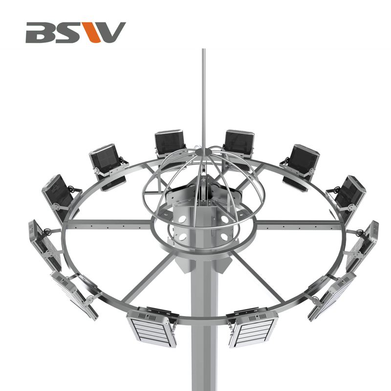 15m 20m 30m High Mast Pole with LED Floodlights for Stadiums and Gardens