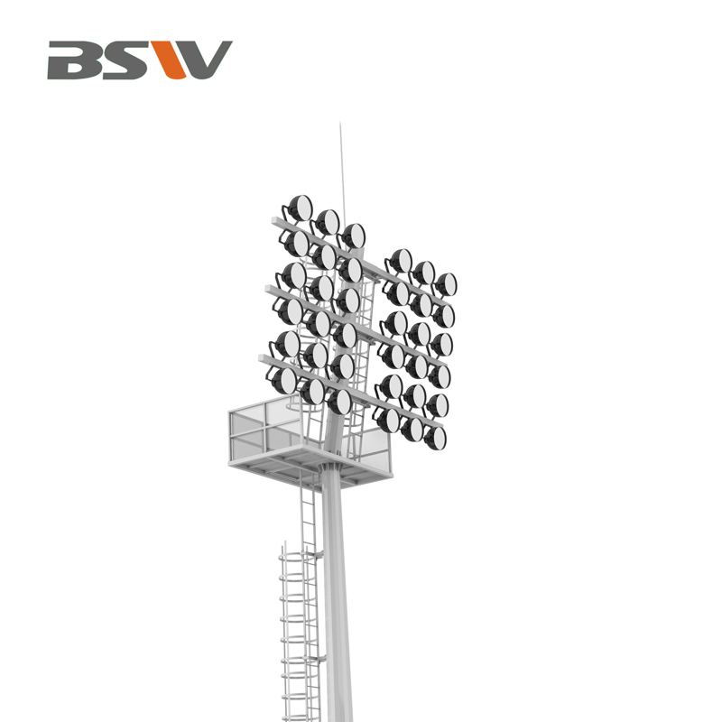 Galvanized Conical and Octagonal LED Light Pole for Square and Stadium Lighting