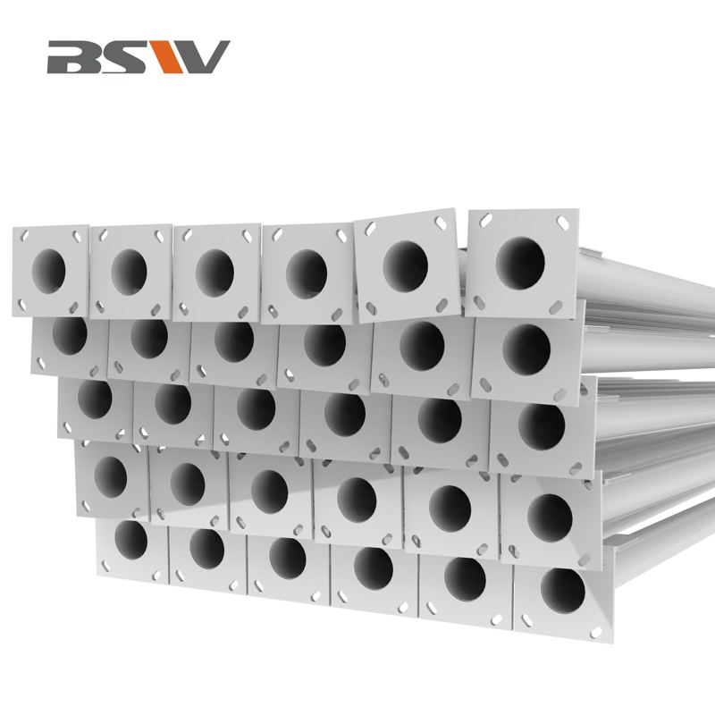 5m-12m Galvanized Steel Street Light Pole with Custom Drawings