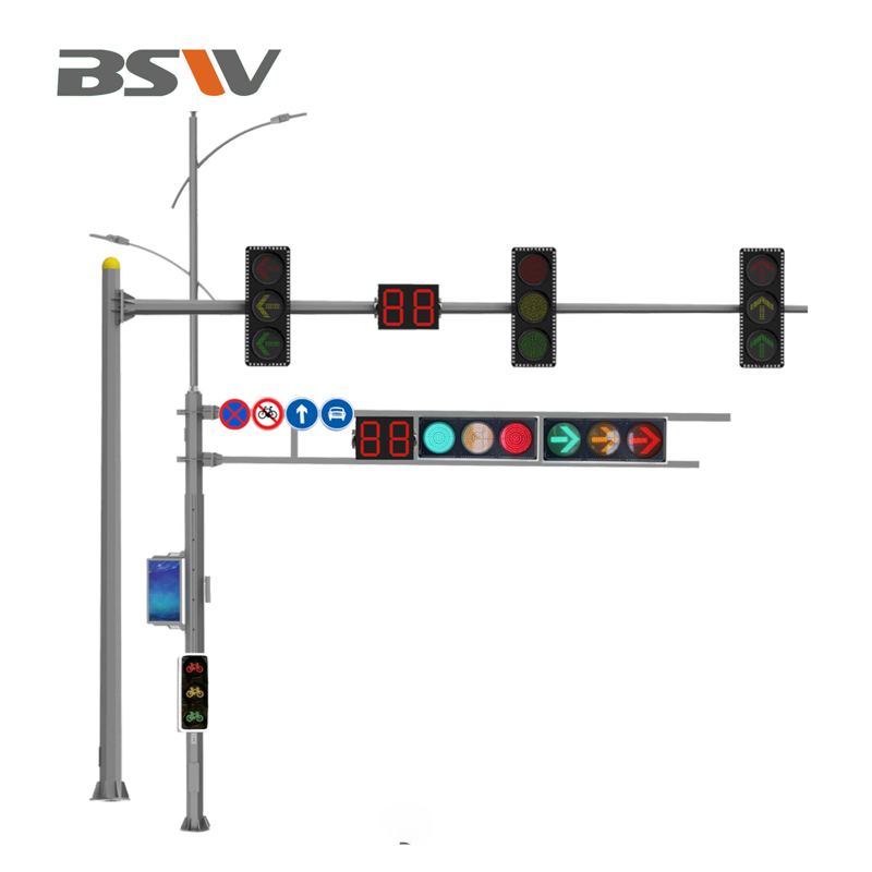 Q235 Polygonal Traffic Signal Pole for Road Intersections
