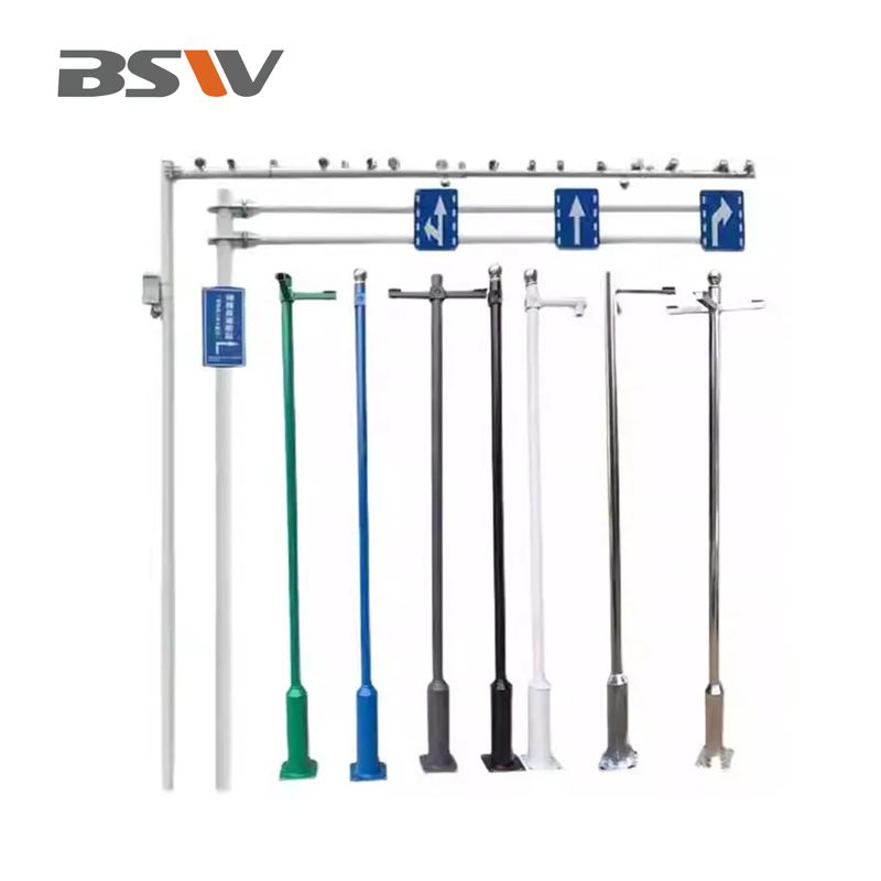 Galvanized CCTV Camera Pole for Outdoor Security
