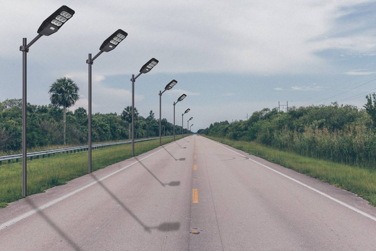 Solar street lights installed along road in Philippines